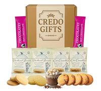 Shortbread Biscuit & Hot Chocolate Treat Hamper with Shortbread Biscuits, Oat Crumbles & Fairtrade Hot Chocolate Sachets For 2 - Afternoon Tea Box for Men & Women - Luxury Snacks & Treats Selection