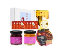 Shortbread Biscuits And Marmalade Gift Set - All Butter Shortbread, Strawberry Jam, Orange Jam, Christmas Pudding & English Breakfast Tea Gift Set - Hampers & Gourmet Gifts - Christmas Food Gifts