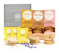 Shortbread Biscuits Gift - Biscuit Hamper Gift Set with Furniss Cornish Shortbread Biscuits 36x Total- Clotted Cream, Strawberry Pieces, Belgian Chocolate Chunks & Sicilian Lemon. Cornish Gifts.