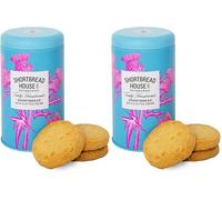 Shortbread House of Edinburgh 140g Tin of Truly Handmade Shortbread Biscuits with Clotted Cream (Pack of 2)