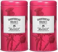 Shortbread House of Edinburgh | Handmade Shortbread with Dark Chocolate | 140g Tin (Pack of 2)