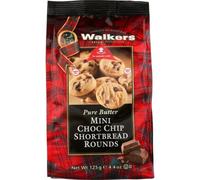 Walkers Mini Choc Chip Shortbread Rounds 125 g (Pack of 6)