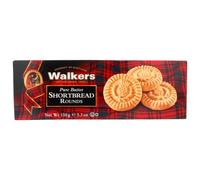 Walkers Shortbread Thistle Rounds, Traditional Pure Butter Scottish Recipe, 150g