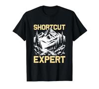 Shortcut Expert Mountaineer Funny Hiking Hiker Value Graphic T-Shirt, Men, Black, L