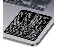 Shortcuts Sticker for Mac OS, No-Residue PVC Laptop Shortcuts Stickers Compatible with 13”-16” MacBook Air and Pro Self-Adhesive Waterproof Oil Resistant Computer Sticker for M1 M2 M3(Black)