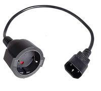 SHORTIX UPS Cable: Protective contact socket CEE 7/3 to IEC plug C14. 55 cm