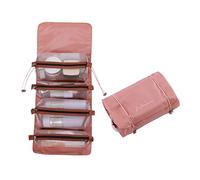 Shortlist Beauty Fold a Large Bag, Cosmetic Bag, Wash Travel Bag, Four Storage Capacities in Gauze Curling Iron, pink, standard size