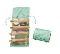 Shortlist Beauty Fold a Large Bag, Cosmetic Bag, Wash Travel Bag, Four Storage Capacities in Gauze Curling Iron, Green, standard size