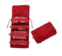 Shortlist Beauty Fold a Large Bag, Cosmetic Bag, Wash Travel Bag, Four Storage Capacities in Gauze Curling Iron, red, standard size