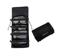 Shortlist Beauty Fold a Large Bag, Cosmetic Bag, Wash Travel Bag, Four Storage Capacities in Gauze Curling Iron, black, standard size