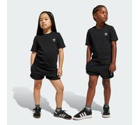 adidas Originals Kids Unisex Shorts and Tee Set - Black, Black, Size 5-6 Years Black