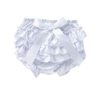 Shorts Baby Frilly nic ers with Layered Lace Nappy Cover Baby Girls Ruffle Pants for Baby Photography Prop Costume Baby Girls Frilly Lace Pants with Bow, Summer Knic ers (White, S)