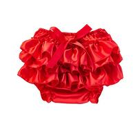 Shorts Baby Frilly nic ers with Layered Lace Nappy Cover Baby Girls Ruffle Pants for Baby Photography Prop Costume Baby Girls Frilly Lace Pants with Bow, Summer Knic ers (Red, S)