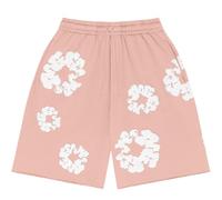 Shorts for Kids UK Boys Flower Print Activewear Y2K Hip Hop Streetwear | Lightweight Athletic Kids School Shorts Knee Length Drawstring Pockets Indoor Outdoor Wear