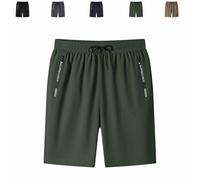 Shorts for Senior Women Over 50, Ice Silk Quick Drying Stretch Cooling Active Shorts (Green,5XL)