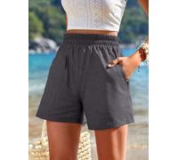 Shorts for Women Casual Elastic High Waisted Comfy with Two Big Pocket | Y2K Preppy Stuff,Beach 2026 Vacation Travel,Athletic Workout Summer Outfits Elastic waist,Hot Pants,frayed bottom,Vintage
