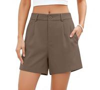Shorts for Women UK Knee Length Bermuda Shorts with Pockets Elastic High Waisted Wide Leg Summer Pants Casual Business Office Golf Smart Suits Dress Pants Plus Size Summer Clothes