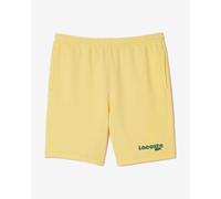 Lacoste Washed Effect Printed Fleece Shorts S Yellow