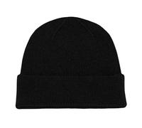 Shorts of Hawick Mens 100% Cashmere Beanie Hat - Black - Hand Made in Scotland by Love Cashmere - RRP £79