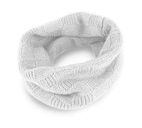 Shorts of Hawick Mens Checked 100% Cashmere Snood - Stone Grey - made in Scotland by Love Cashmere