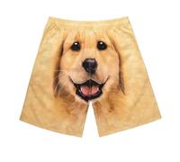 Shorts with Dog Face on Butt, Realistic 3D Cute Funny Puppy Print Workout Shorts