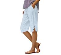 Shorts Women Summer Knee Length Beach Bermuda Shorts Ladies Loose Casual Drawstring Capri Pants Comfy Lounge Cropped Trousers with Pockets Buy Again My Orders