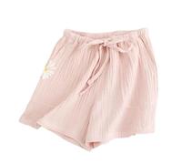 Shorts Women's Summer Shorts New Summer Shorts Made of Crinkle Fabric for Women Large House Trousers That Can Be Worn Outside Beach Trousers with Coloured Drawstring Sleep Pants Festival Women's