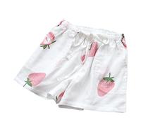 Shorts Women's Summer Shorts New Summer Shorts Made of Crinkle Fabric for Women Large House Trousers That Can Be Worn Outside Beach Trousers with Coloured Drawstring Sleep Pants Festival Women's