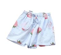 Shorts Women's Summer Shorts New Summer Shorts Made of Crinkle Fabric for Women Large House Trousers That Can Be Worn Outside Beach Trousers with Coloured Drawstring Sleep Pants Festival Women's