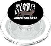 Shorttail Weasel Ermine I Am Stoatally Awesome PopSockets PopGrip for MagSafe