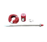 Shortwave Antenna Base Kit MA-05 with M10 Thread and SO239 Socket for Telescopic Antenna, Earth Network Compatible with USDX QRP Radios, 13.5-55 MHz, ABS Plastic, Black (Red + Grid + Rod)