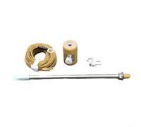 Shortwave Antenna Base Kit MA-05 with M10 Thread and SO239 Socket for Telescopic Antenna, Earth Network Compatible with USDX QRP Radios, 13.5-55 MHz, ABS Plastic, Black (Yellow + Grid + Rod)