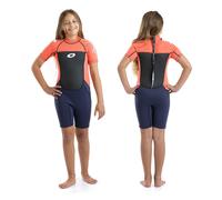 Osprey Origin 3mm Wetsuit, Kids Shortie Summer Wetsuit, Boys and Girls Short Sleeve Wetsuit Neoprene, XS, Pink (WS1297)