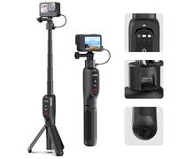 Shorty Power Grip Rechargeable Extension Selfie Stick Tripod Stand 5000mAh Battery Stand with Remote Control for GoPro Max Hero 13 12 11 10 9, Large Capacity Battery for GoPro