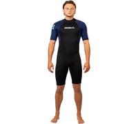 Gul Mens G-Force 3mm Back Zip Shorty Wetsuit - Black Navy - Easy Stretch - 80% D-Flex panels for durability