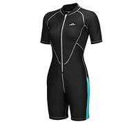 Shorty Wetsuits, 2mm Neoprene Womens and Mens Thermal One Piece Dive, Water Sports Wet Suit, for Snorkeling, Surfing, Diving, Swimming (Woman,XXL)