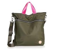 shortyLOVE Wonder Large Crossbody Messenger Bag - Womens Stylish Nylon Travel Handbag with 55" Adjustable Removable Strap, Army Green