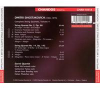 SHOSTAKOVICH: COMPLETE STRING QUARTETS, VOL. 4 NEW CD