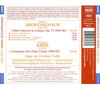Zweden:Netherlands Rso:Waart - Violin Concerto No. 1/ Gesungene Zeit