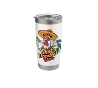 Shot a Doodle Doo Funny Rooster Lover Cinco de Mayo Lime Stainless Steel Insulated Tumbler