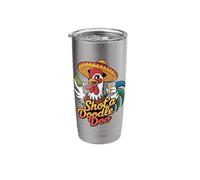 Shot a Doodle Doo Funny Rooster Lover Cinco de Mayo Lime Stainless Steel Insulated Tumbler