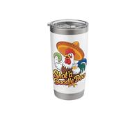 Shot a Doodle Doo Funny Rooster Tequila Lover Party Lime Stainless Steel Insulated Tumbler