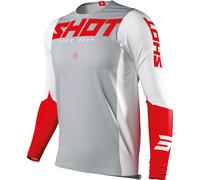 Shot Aerolite Airflow Motocross Jersey, grey-red, size XL for Men