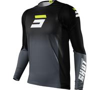 Shot Aerolite Gradient Motocross Jersey, black-white-yellow, size 2XL for Men
