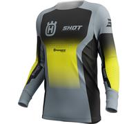 Shot Aerolite Husqvarna Limited Edition 2025 Motocross Jersey, black-grey-yellow, size L for Men