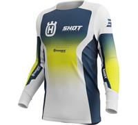 Shot Aerolite Husqvarna Limited Edition 2025 Motocross Jersey, blue/white/yellow, size S