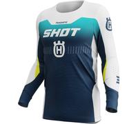 Shot Aerolite HVA Motocross Jersey, blue, size 2XL