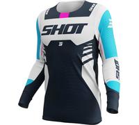 Shot Aerolite Sprint Long Sleeve Jersey White,Blue L Men