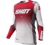 Shot Aerolite Ultima Motocross Jersey, white/red, size XXL