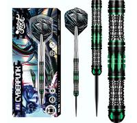 Shot! AI Cyberpunk Steel Tip Dart Set 90% Tungsten Barrels, Centre Weighted professional darts for bristle dartboard
